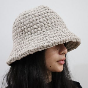 Crochet Fuzzy Bucket Hat, Custom Handmade Bucket Hat, Fisherman’s Hat, Thick Winter Hat, Hair Accessory, Sun Hat | Made to Order