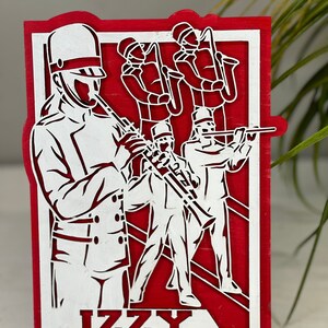 Personalized Marching Band Plaque Wind Instruments, Flute, Saxophone, Clarinet, Custom Band Sign, High School Marching Band, School Band