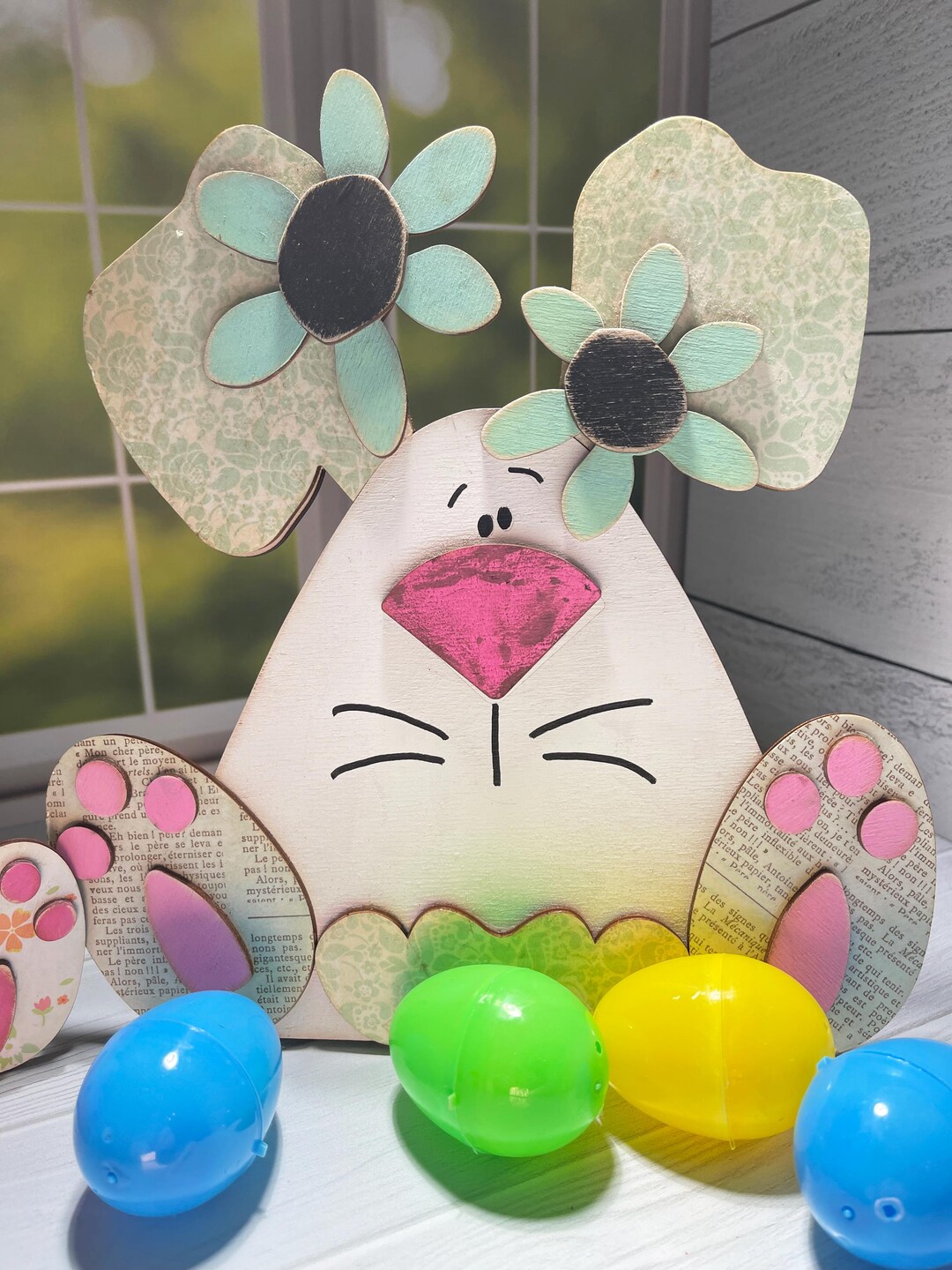 DIY Floppy Ear Bunny Craft Kit, Wooden Easter Rabbit Paint Kit for Kids ...