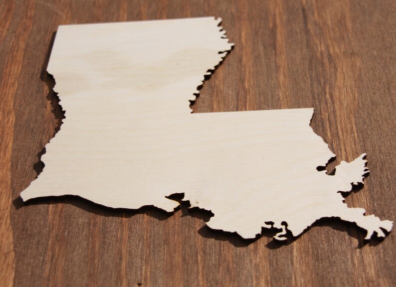 Louisiana State Sign Wood Cutout Wall Decor Wooden State | Etsy