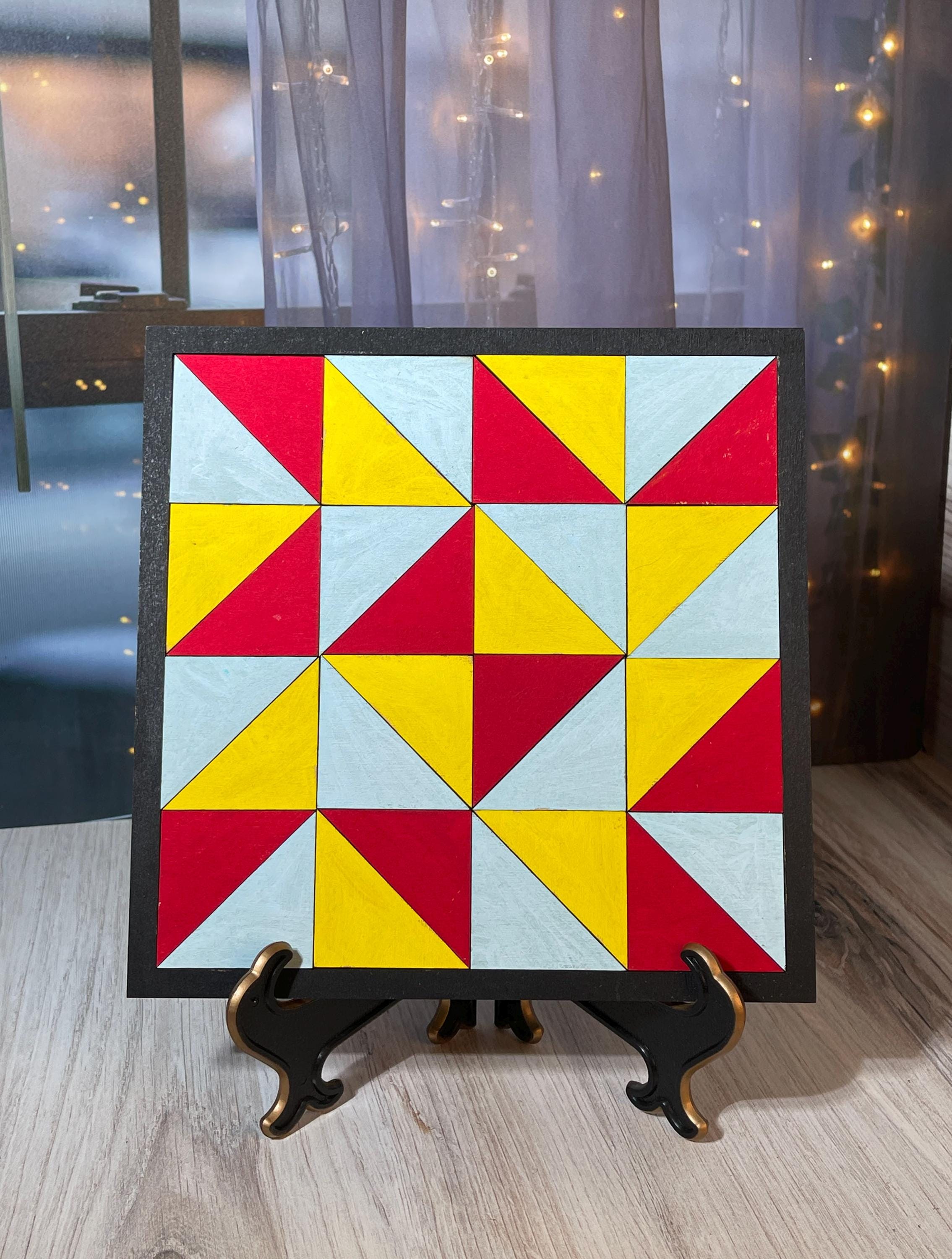 Wood Quilt Block, DIY Home Decor, Adult DIY Kit, Painting Party, Wood Puzzle, Paint & Assemble Yourself, Adult Craft Kit, Handmade Gift, 11