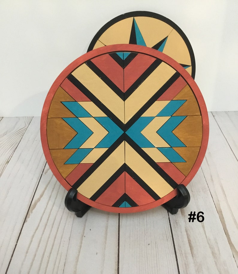 Round Wood Quilt Block Kit Unfinished DIY Home Décor Etsy