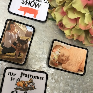 Custom Memory Memorial Photo Patch - Your Picture or Image On A Patch - Permanent Print/Ink- Customize Your Way With Photo/Image And/Or Text