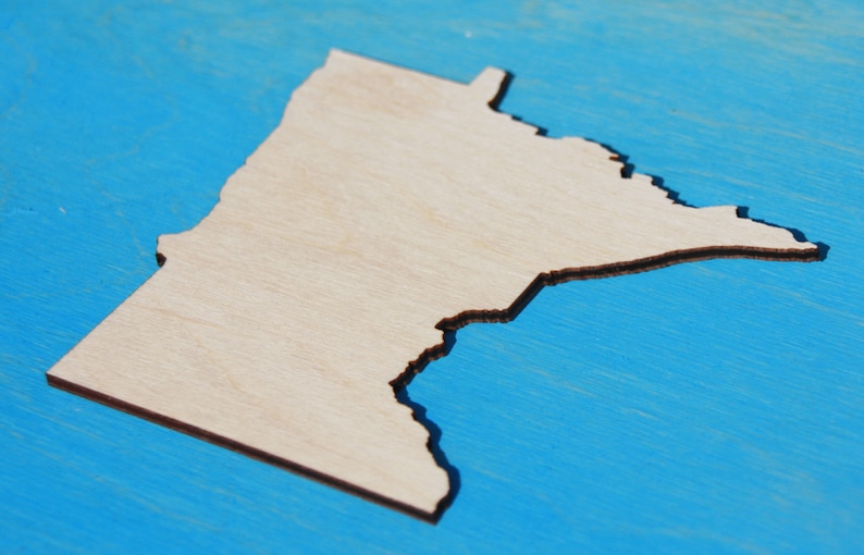 Wall Decor Wooden State Cutout Hometown USA Farmhouse Sign Home Home Gift Wood State Sign Minnesota State Sign Wood Cutout Wall Art