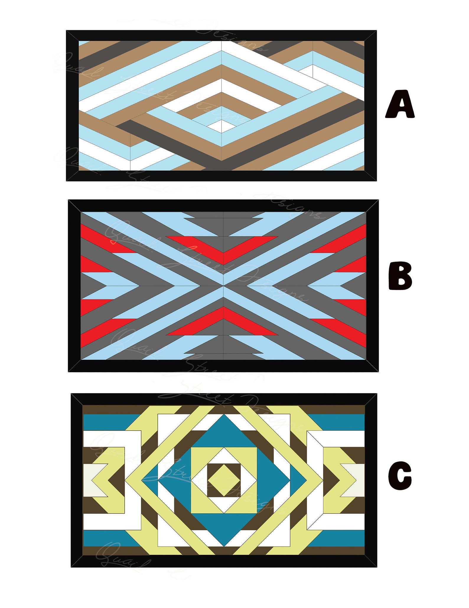 Wood Quilt Block Kit 3 Patterns to Choose From DIY Home Etsy