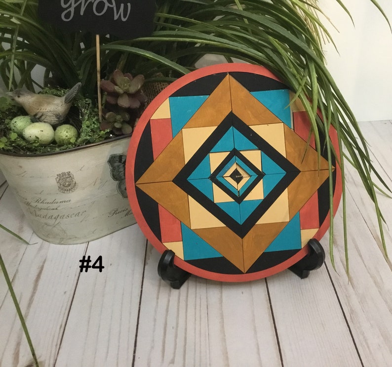 Round Wood Quilt Block Kit Unfinished DIY Home Décor Etsy