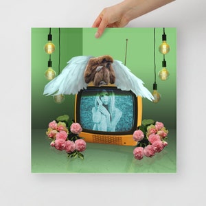 Surreal Collage Art Print - Monkey Shines - Vision of Evolution and Technology