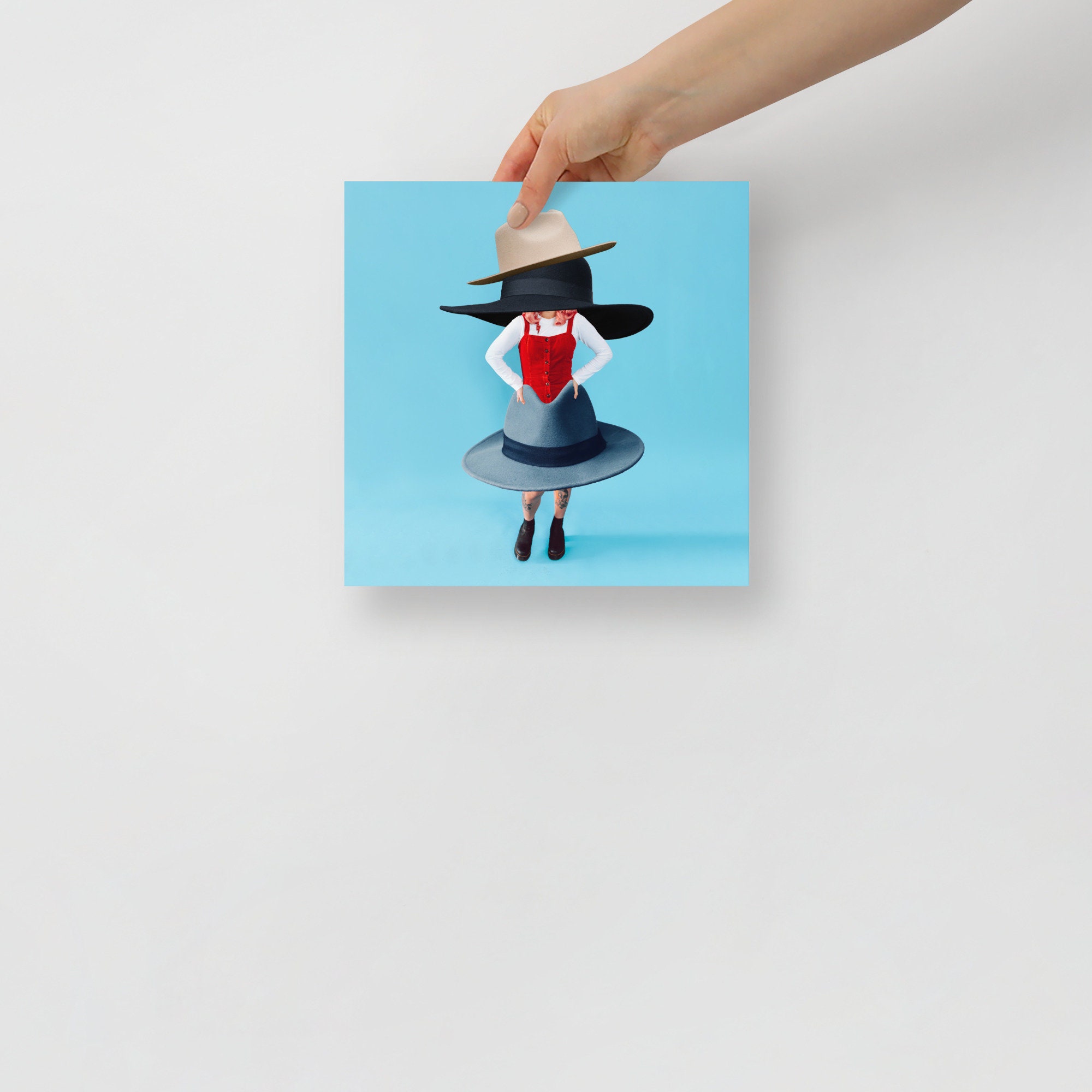 Whimsical Surreal Collage Art: 'wearing Many Hats' - Busy Multitasker ...