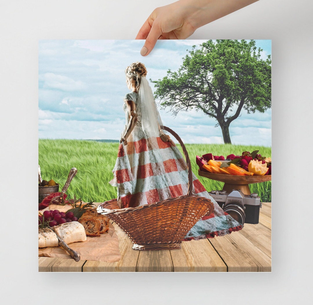 Whimsical Wedding Banquet Collage Art Print - Unique Bridal Artwork - Etsy