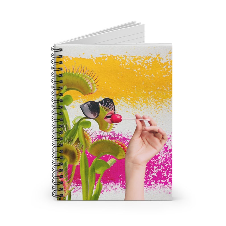 Surreal Collage Spiral Notebook: Venus Fly Trap & Lollipop - Plant ...