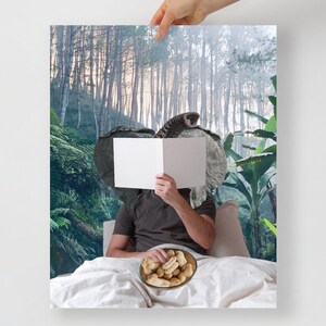 Whimsical Collage Art Print: Trunkful of Knowledge - Unique Gift for Book and Elephant Lovers