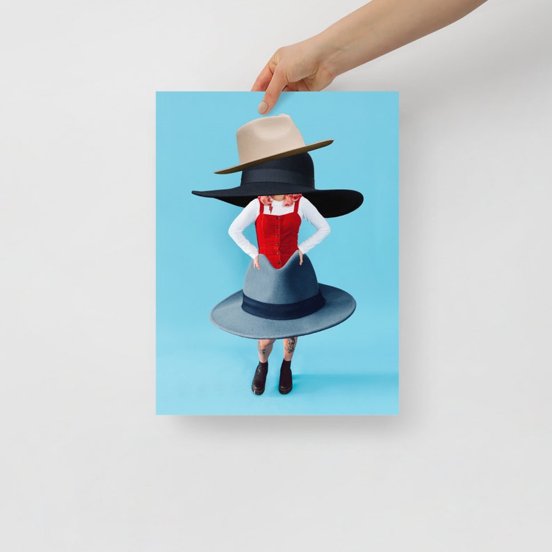 Whimsical Surreal Collage Art: 'wearing Many Hats' - Busy Multitasker ...