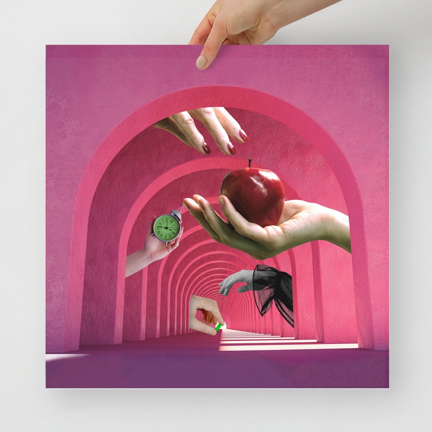 Unique Fairytale Collage Art - "Illusion of Choice": A Journey through Options and Possibilities