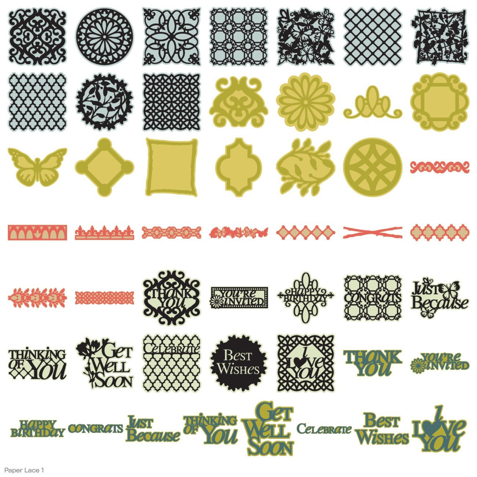 Paper Lace Cricut Cartridge Etsy