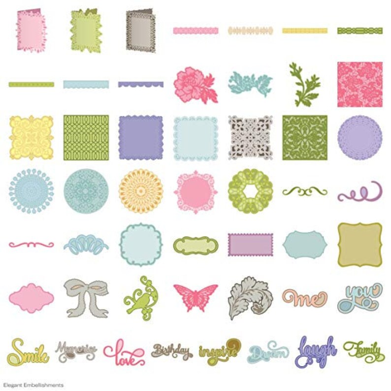Elegant Embellishments Cricut Cartridge by Anna Griffin Brand Etsy