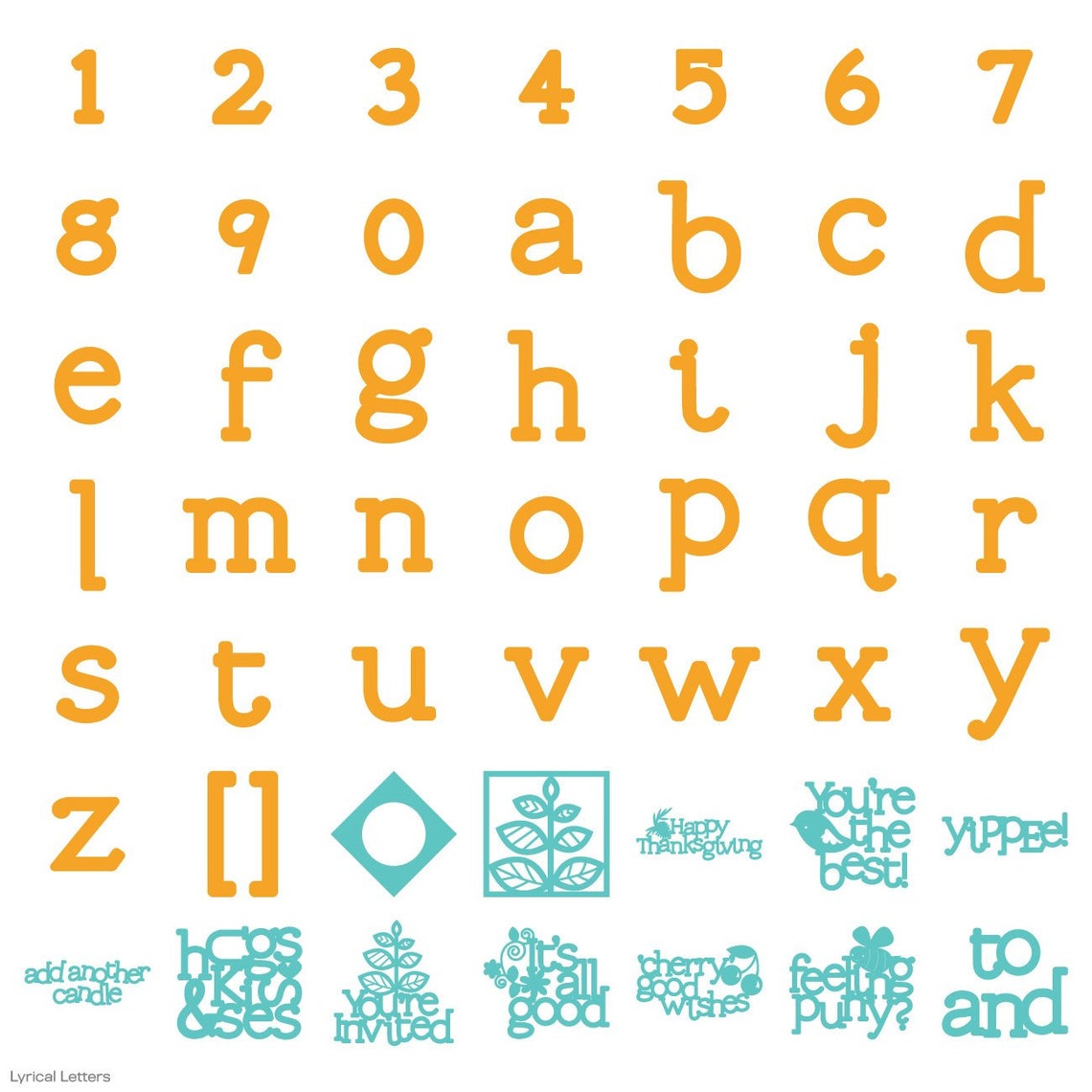 Lyrical Letters Cricut Cartridge Etsy