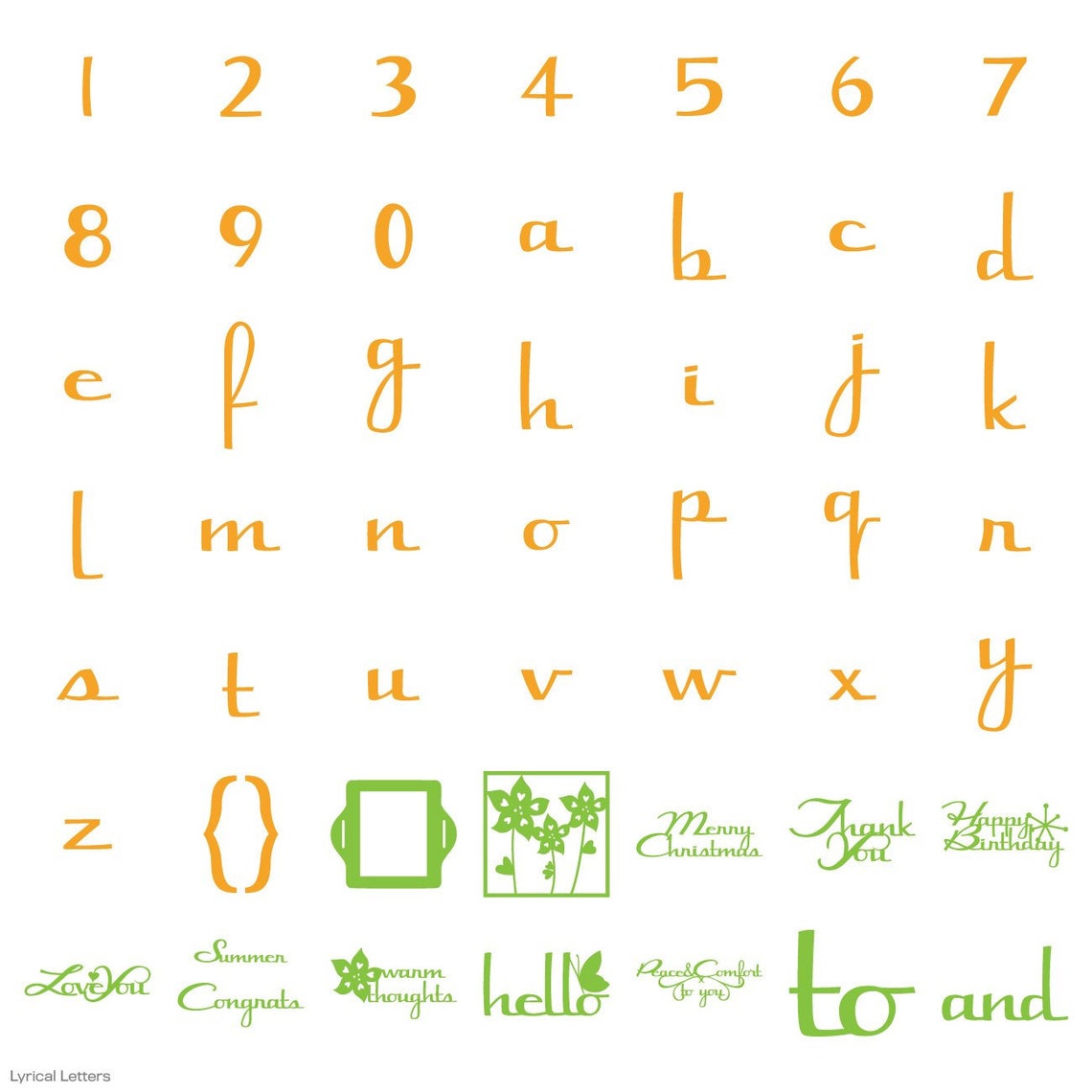 Lyrical Letters Cricut Cartridge Etsy