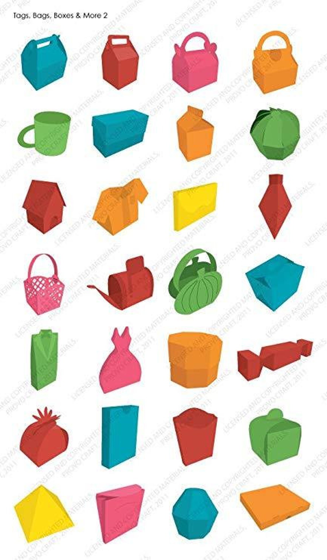 Tags Bags Boxes & More 2 Cricut Cartridge Etsy