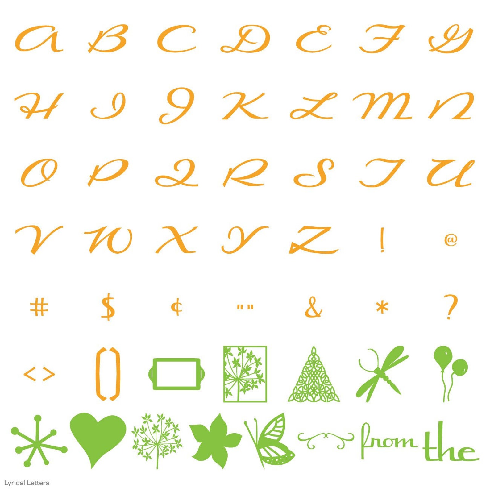 Lyrical Letters Cricut Cartridge Etsy