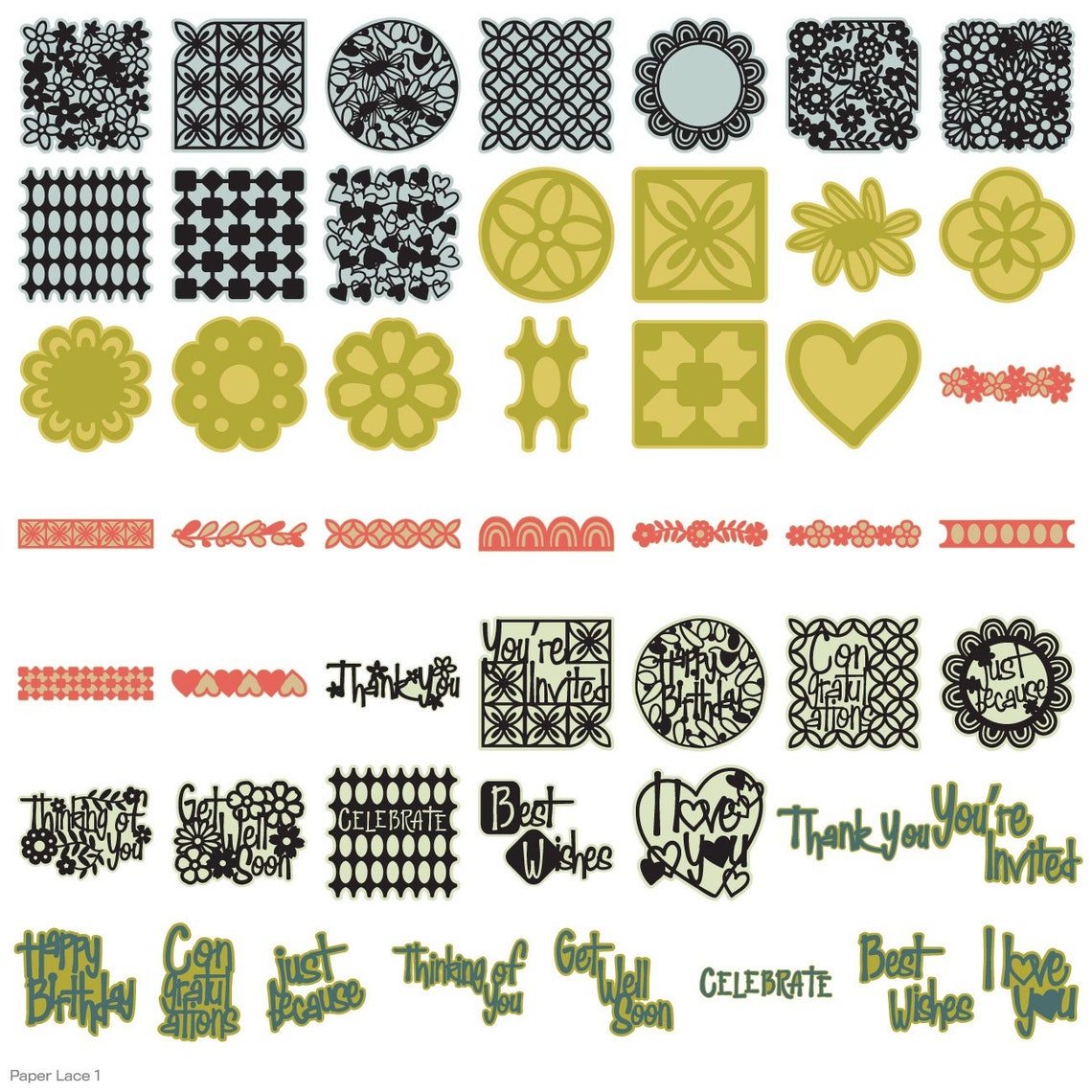 Paper Lace Cricut Cartridge Etsy