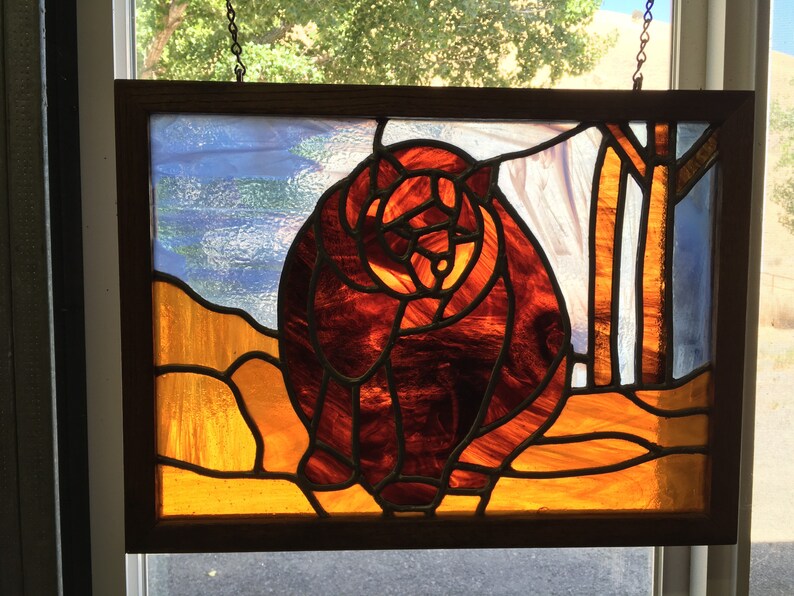 Stained Glass Bear Etsy
