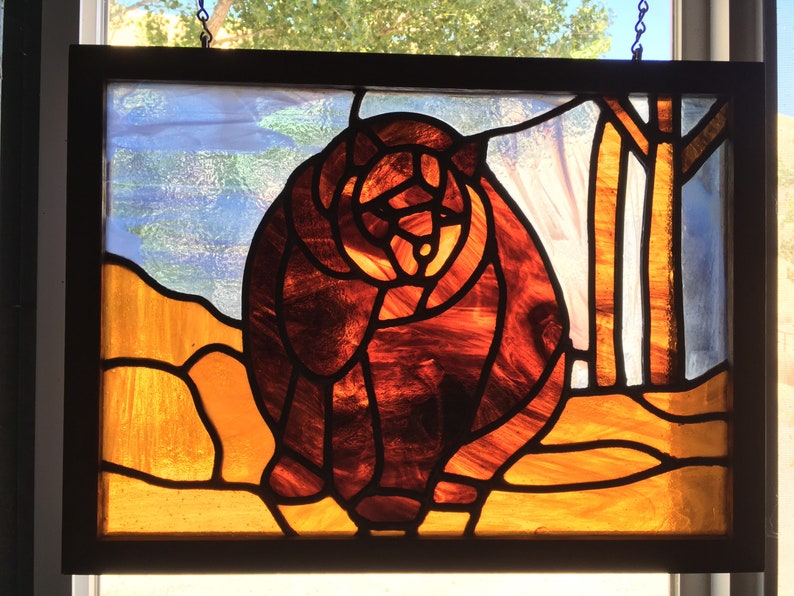 Stained Glass Bear Etsy