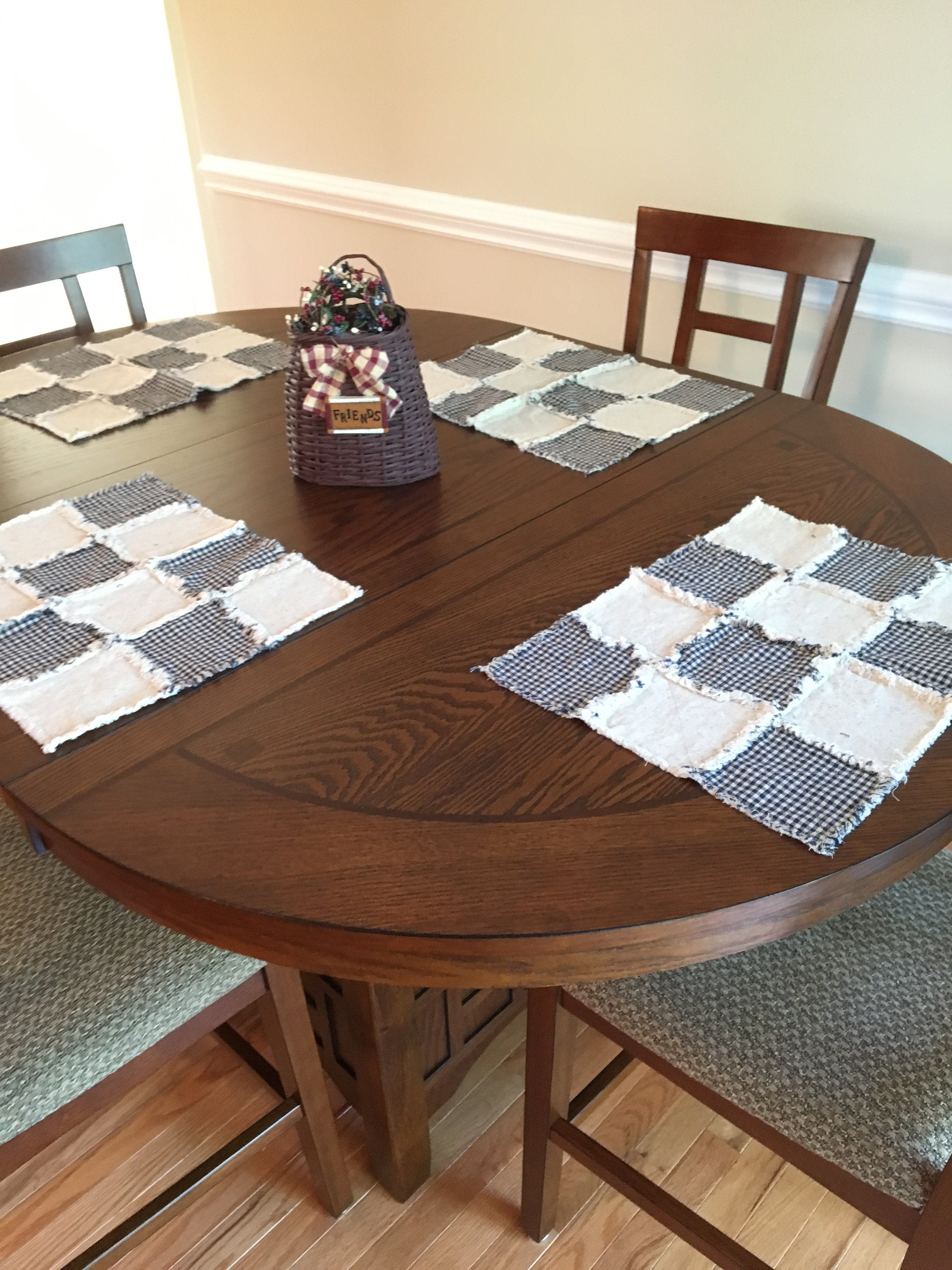 Set of 4 Primitive RagQuilt Placemats Country Placemats Etsy