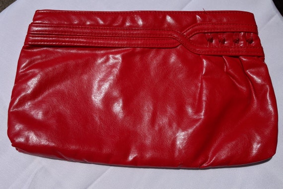 Lipstick Red Faux Leather Purse - image 1