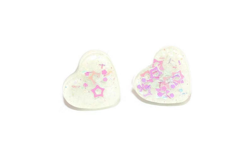 white glow in the dark earrings