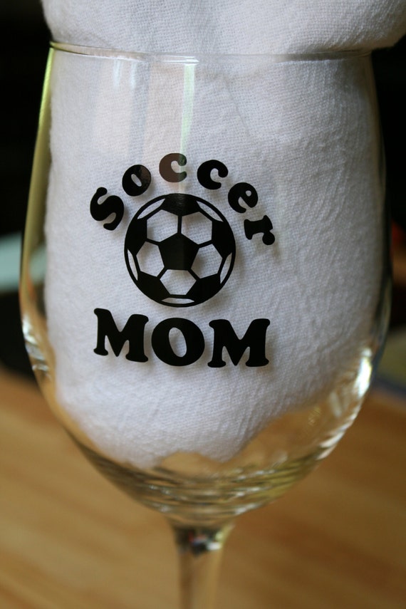 soccer mom wine glass