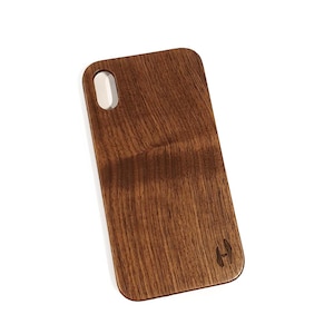 Echt houten hardcase hoesje iPhone Xr - Notenhout