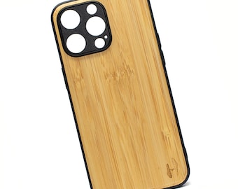 Coque en bois iPhone 15 Pro Max - Bambou