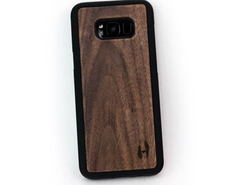 bende pad modder Real Dark Walnut Wood TPU Case for the Samsung Galaxy S8 Plus - Etsy