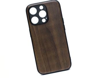 Wooden case iPhone 15 pro - Walnut