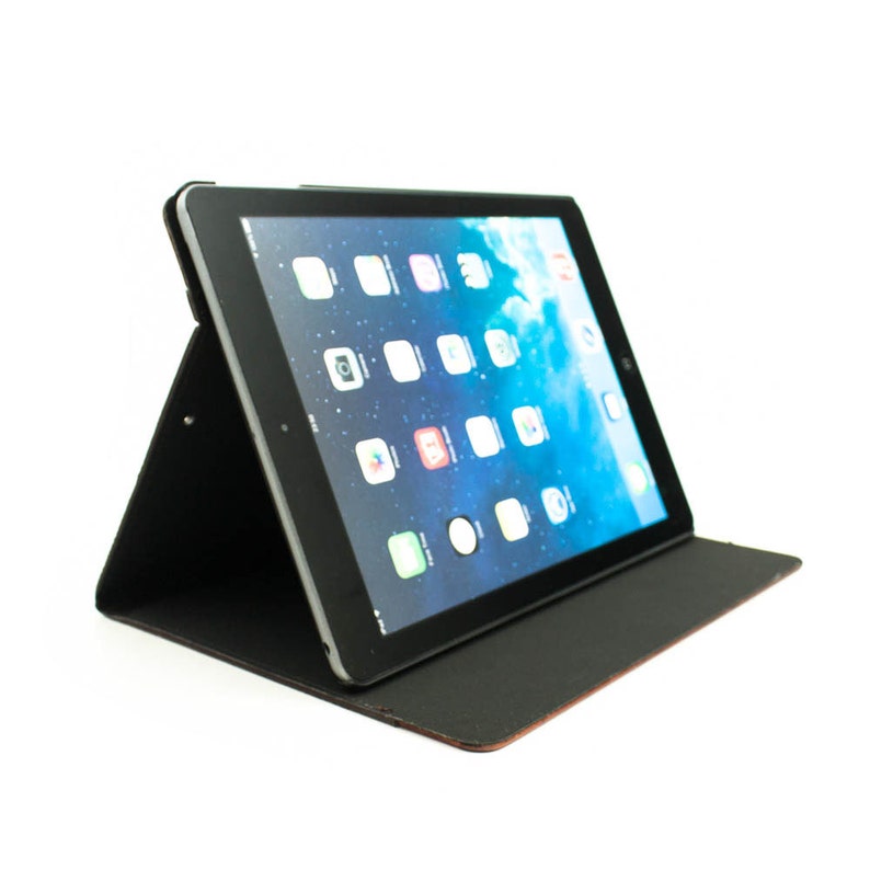 Wooden iPad AIR Bookcase Rosewood and Fabric Etsy