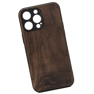 Houten hoesje iPhone 14 Pro Max - Notenhout