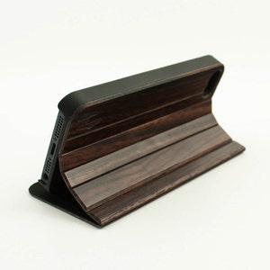Houten design flip case, iPhone 5 / 5S – Padouk