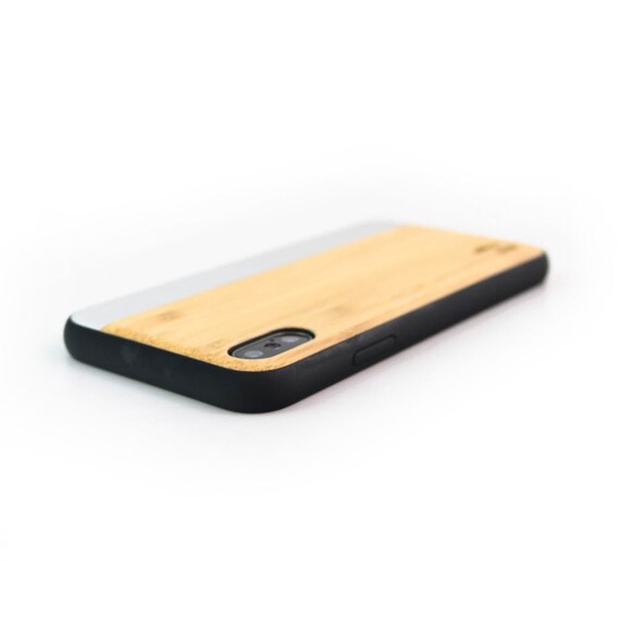 kwartaal atoom hemel Wooden TPU Case Iphone X / XS Bamboo and Grey Metal - Etsy