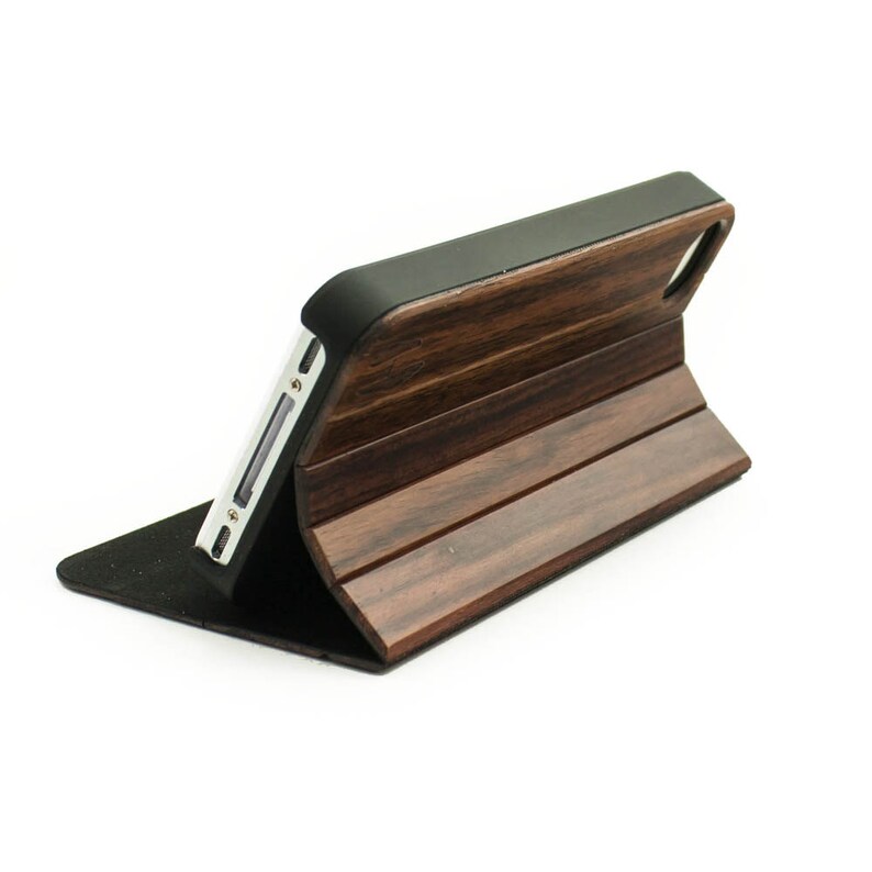 Wood design flip case, iPhone 4/4S – Padauk 