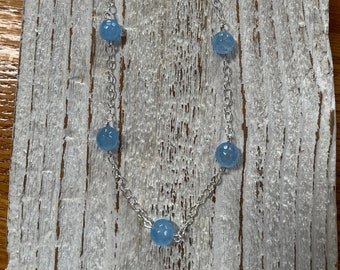 Blue Jade Gemstone necklace