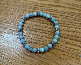 Gemstone elastic bracelet