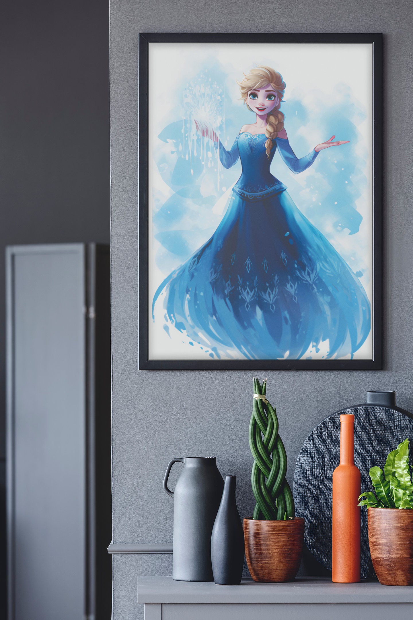 Elsa (frozen) Watercolor Art Print Poster - Poster Print - Elsa Print ...