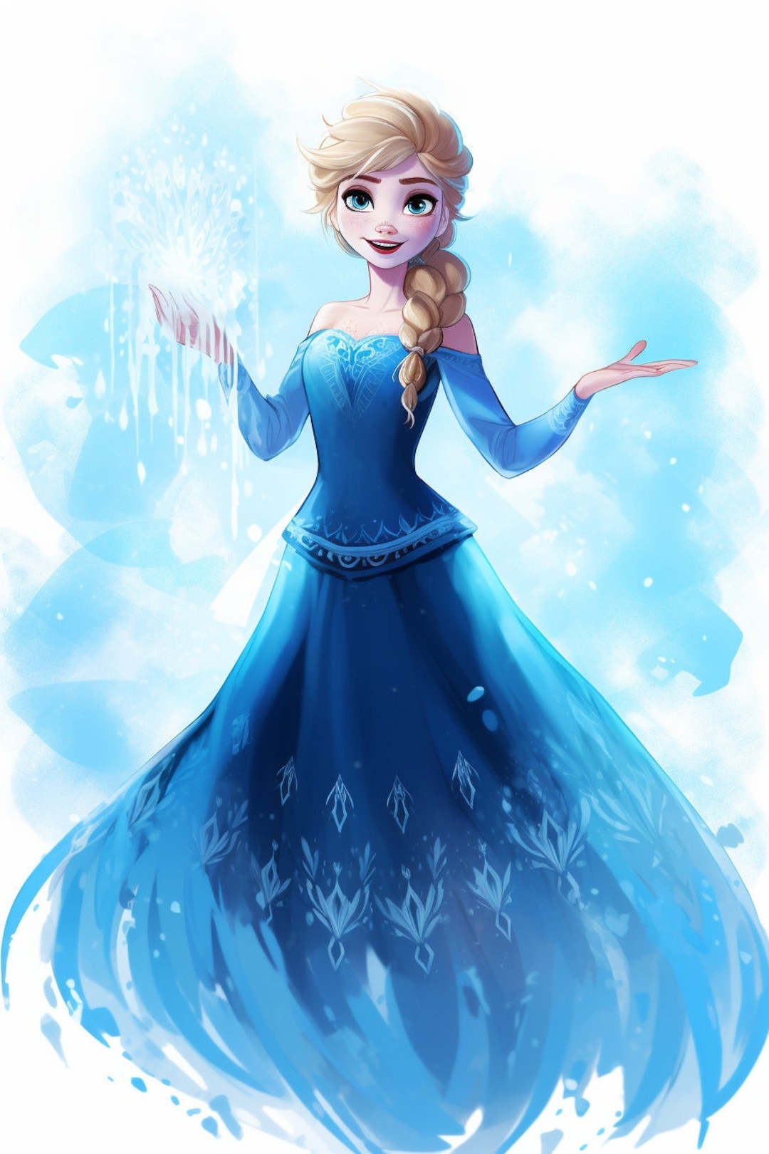 Elsa (frozen) Watercolor Art Print Poster - Poster Print - Elsa Print ...
