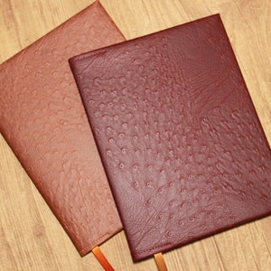 Vegan Faux Leather Refillable Composition Notebook Cover Emu Ostrich For Standard 9.75 x 7.5 Comp Books 100 pages image 2