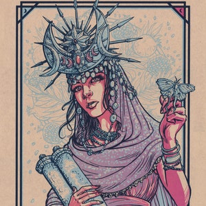 The High Priestess—Tarot Screen Print