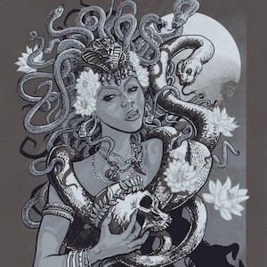 Medusa Screen Print—Moonlight Edition