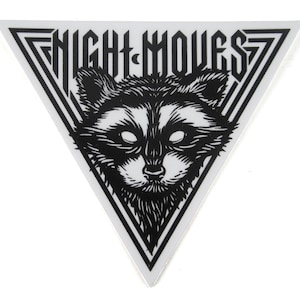 Night Moves3 Vinyl StickerRaccoon image 1