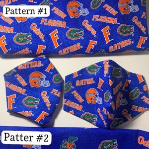 University of Florida Mask with Nosepiece, Filter pocket, and adjustable elastic pieces