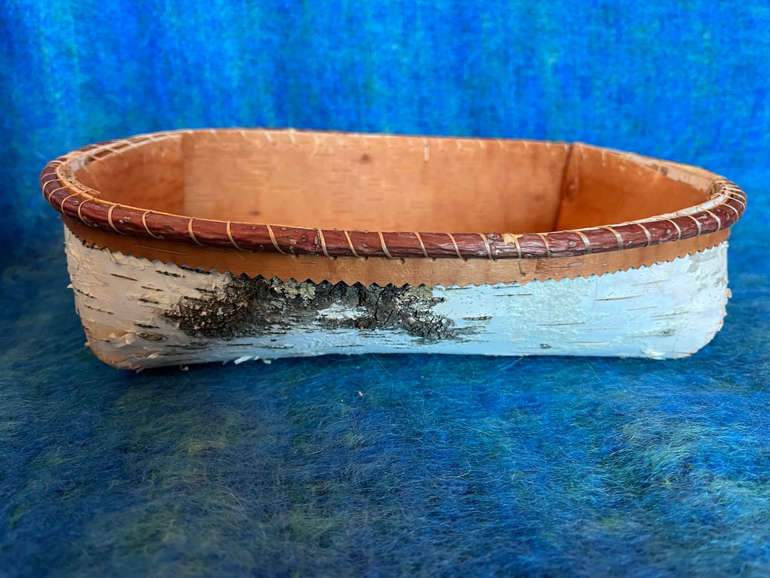 Folded Corner Birch Bark Tray Etsy