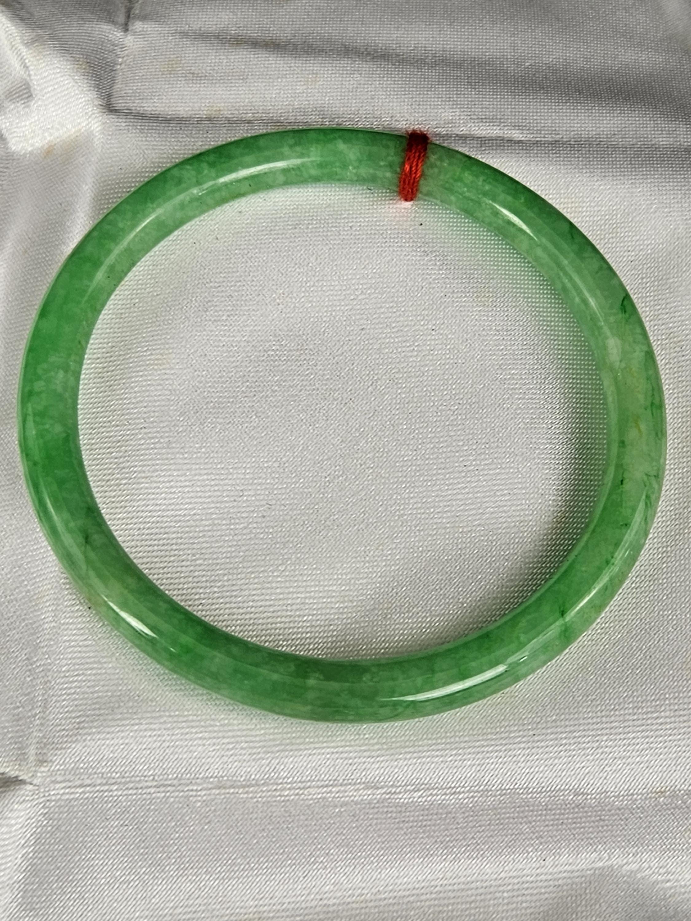 翡翠 緑色 バングル 内径58.5mm】翡翠バングル A貨翡翠 jd_bg1190 